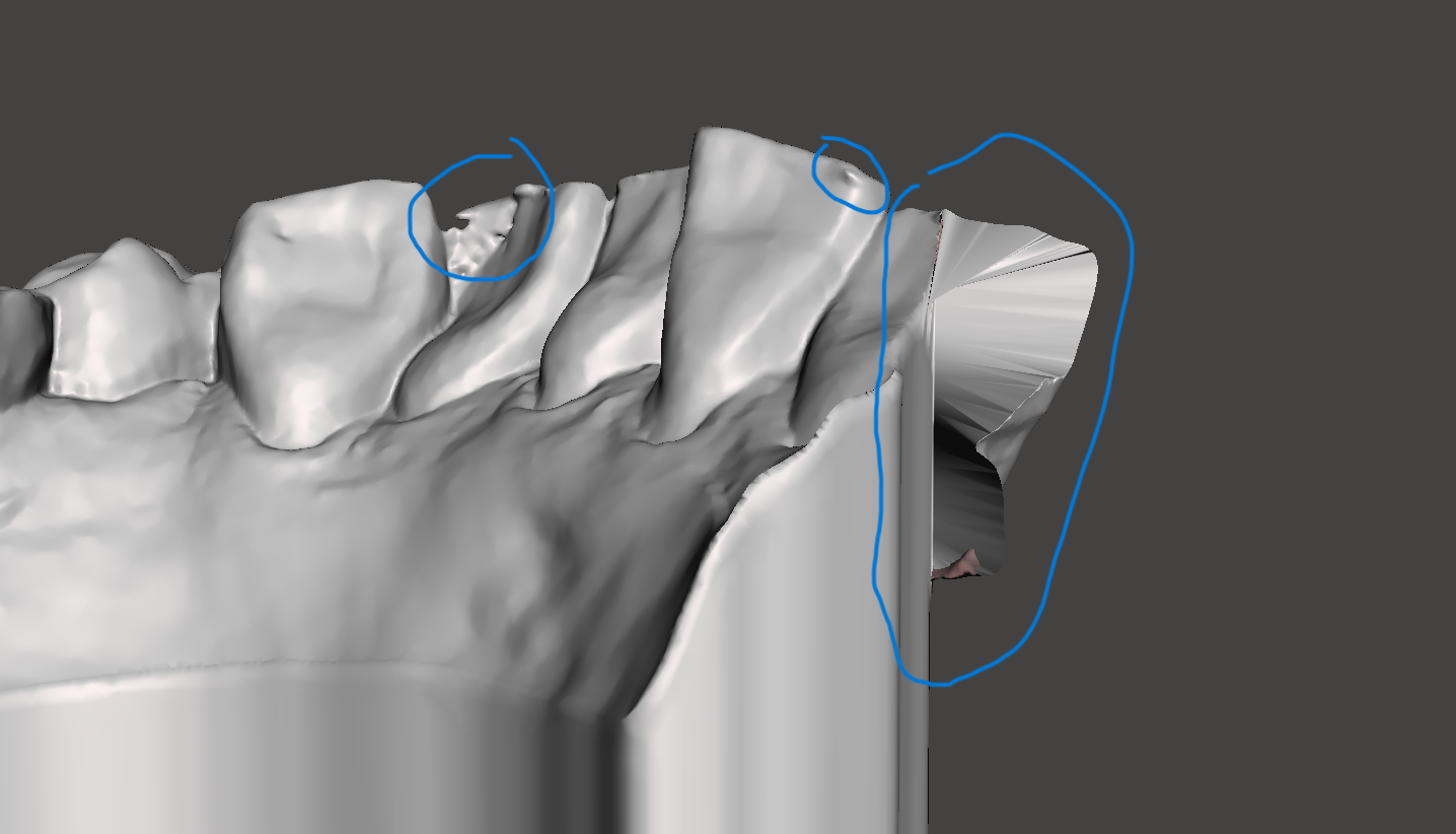 Triangulation défectueuse produite par le logiciel modèle creator